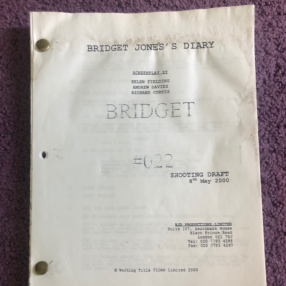 Final Drop BRIDGET JONES’S DIARY Screenplay Copy